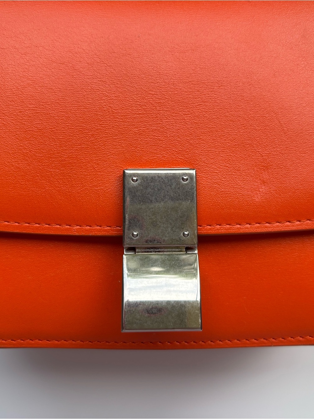 2017 Céline Classic Box Bag Orange crossbody - Picture 7 of 15